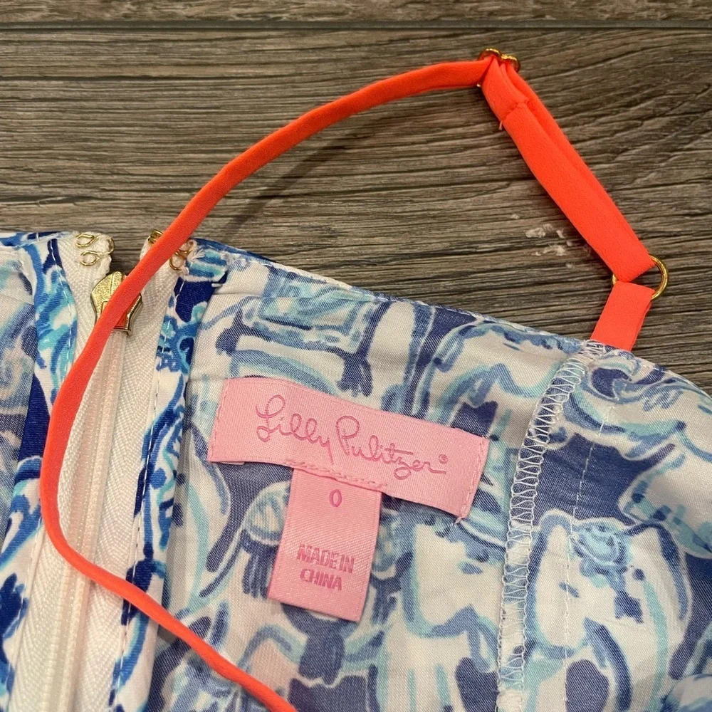 Lilly Pulitzer Celyn Elephant Print Romper 0 - Picture 6 of 10